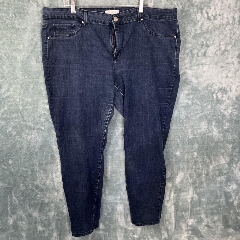 Jessica Simpson Kiss Me Super Skinny Blue Denim 22W Dark Wash Jegging